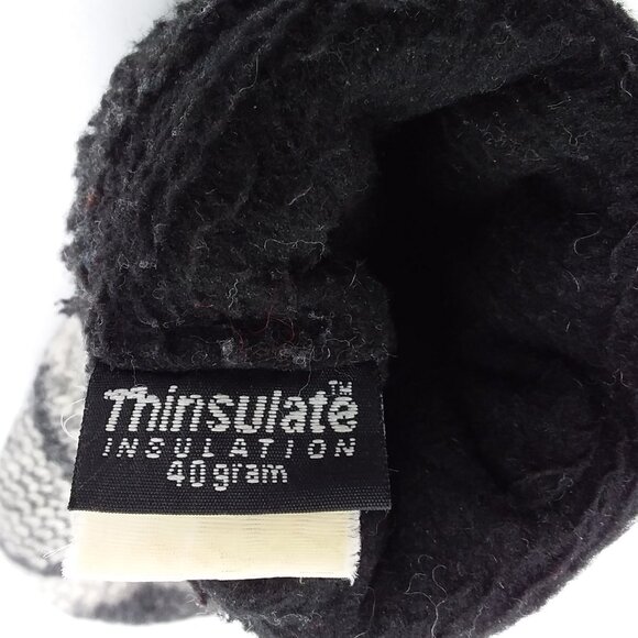 3M Thinsulate Snowflake Mittens Knit Wool Blend 40g Insulation Gray OS Winter - Picture 3 of 4